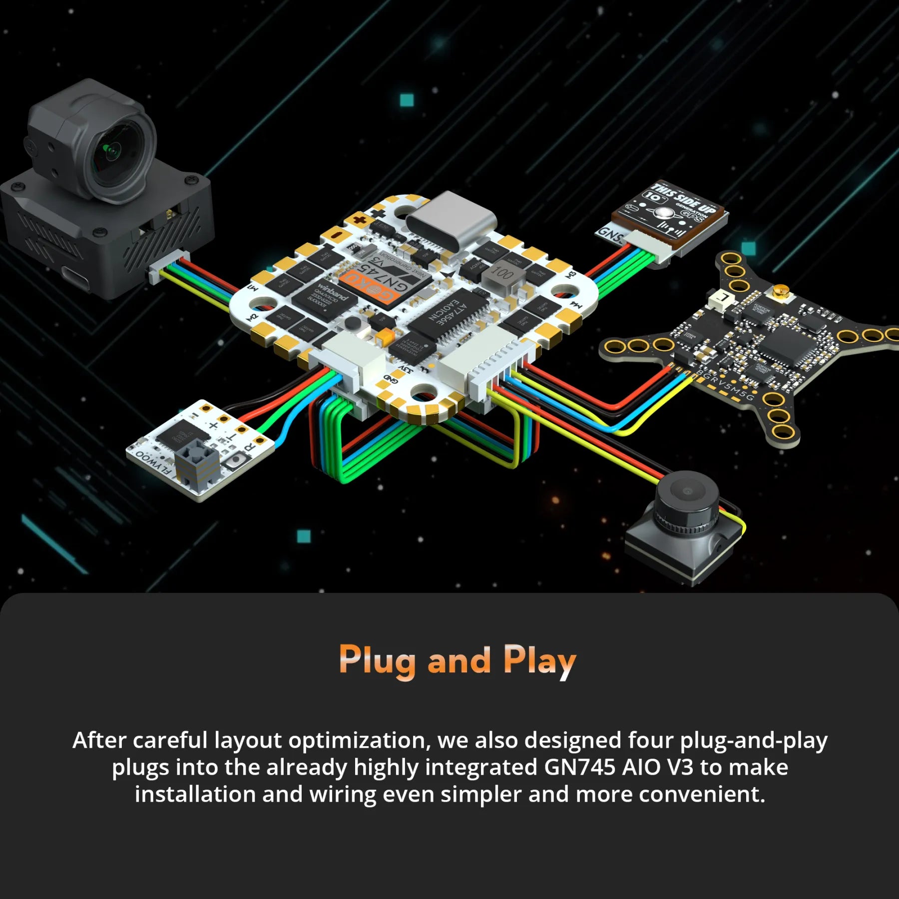 GOKU GN745 45A AIO 32bit MPU6000 V3 Flight Controller