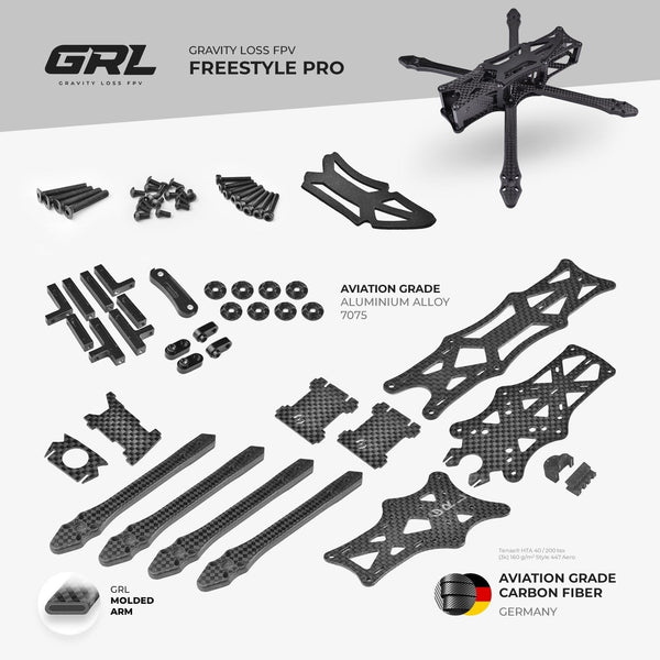 GRL FPV PRO 2 Freestyle Quadcopter Frame 5''