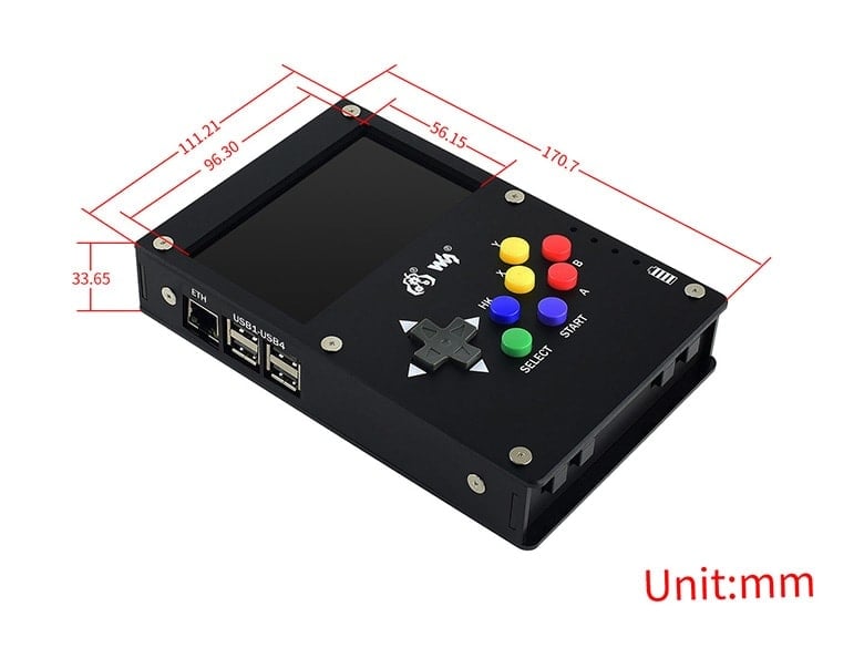 GamePi43 DIY Portable Recalbox Game Console Kit