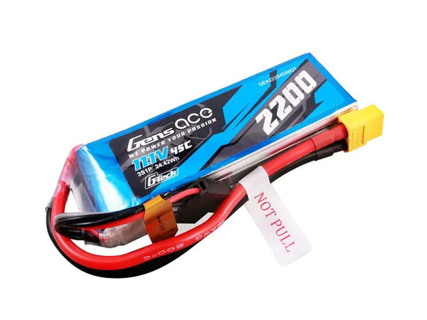 GensAce G-Tech 2200mAh 11.1V 45C 3S1P Lipo Battery Pack with XT60 Plug