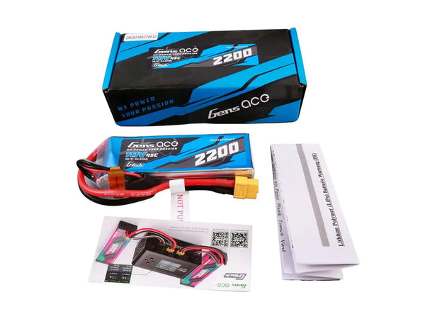 GensAce G-Tech 2200mAh 11.1V 45C 3S1P Lipo Battery Pack with XT60 Plug