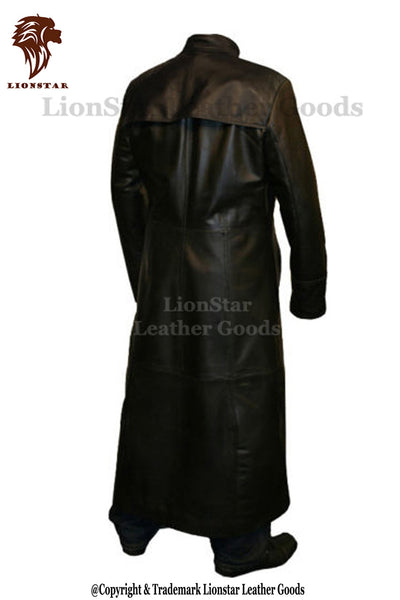 LionStar Gothic Real Leather Trench Coat