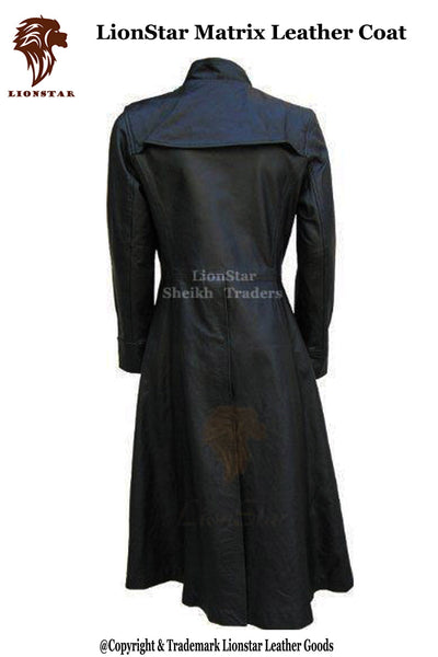 LionStar Matrix Gothic Leather Trench Matrix Coat