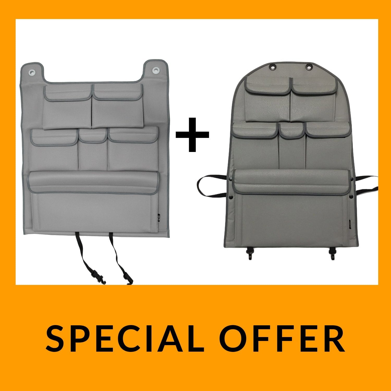 For VW T5 T5.1 Transporter Campervan Leatherette Back Seat Organiser Single + Double