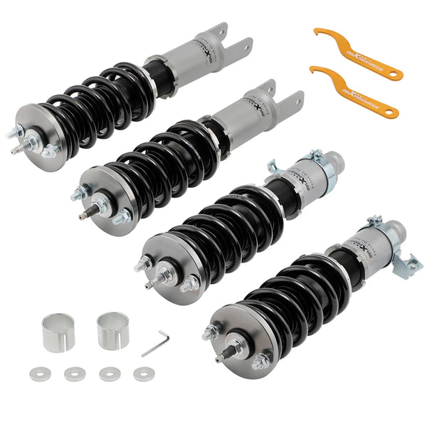 maXpeedingrods Coilover Kits for Civic EK EJ 1996-2000 24 Ways Adjustable Damper Shock Absorber Gray