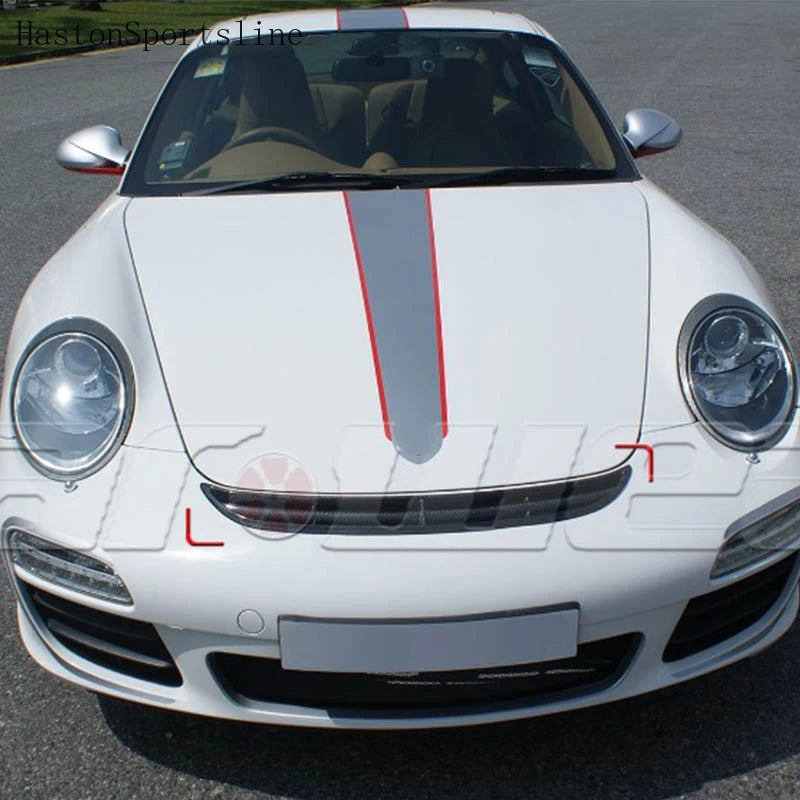 For 911 GT3 Carbon Fiber Front Hood Center Grille Grill For 911 GT3 997 GT-3 2005 2006 2007 2008 2009 2010