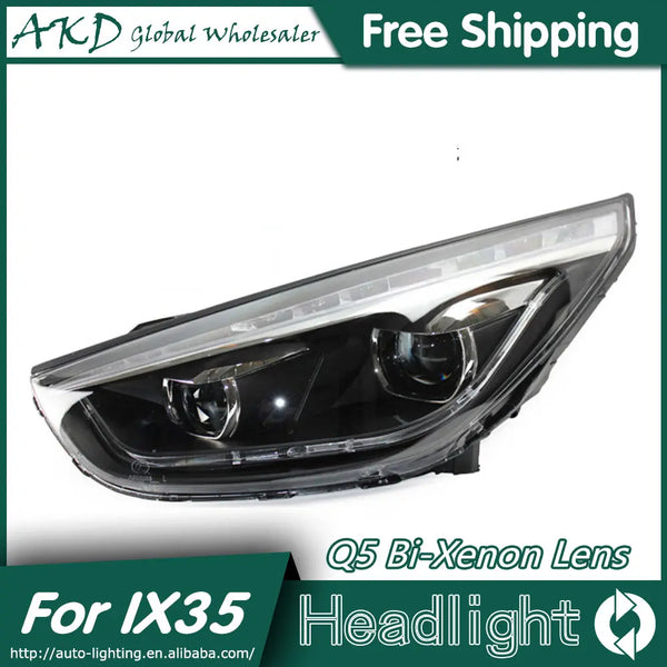 AKD Car Styling Head Lamp for Hyundai IX35 Headlights New Tuscon LED Headlight LED DRL Bi Xenon Lens High Beam Parking Fog Lamp