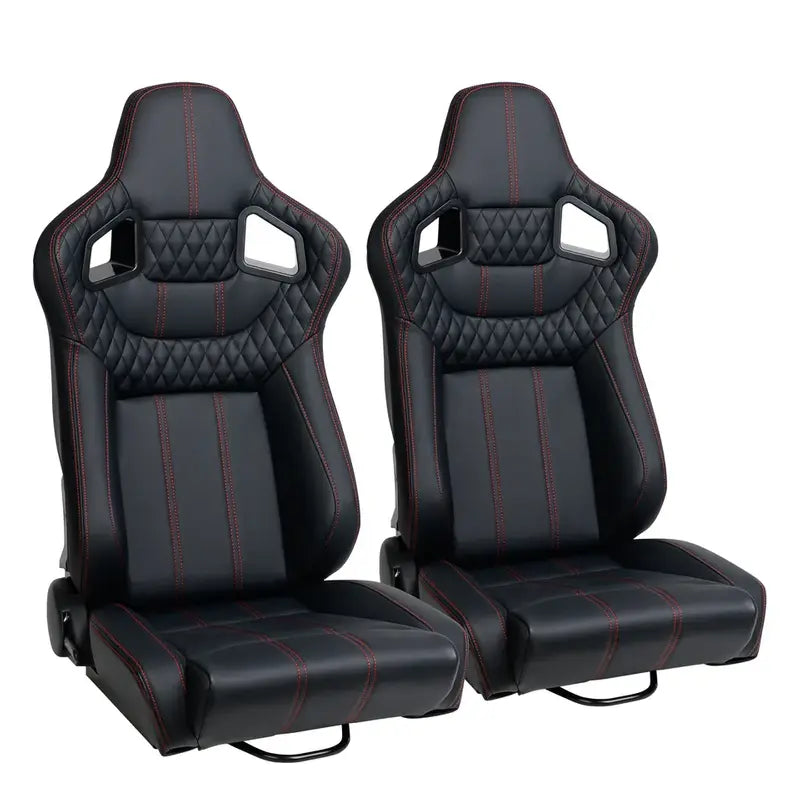 JIABEIR (Manufactured and Dispatched from China) Luxury Black Sports Car / Racing Sim x1 Individual Bucket Seats JBR9005