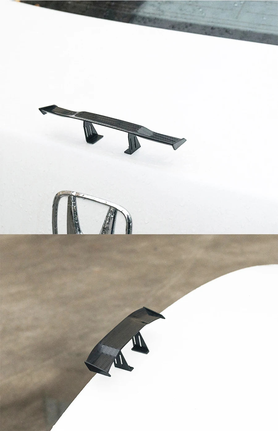 GT Style Carbon Look Car Rear Spoiler Mini Wing Small Model Decoration Auto Accessories Car styling Black Blue Red White Grey