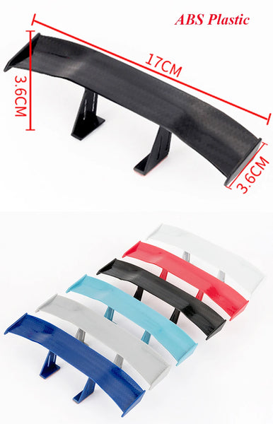 GT Style Carbon Look Car Rear Spoiler Mini Wing Small Model Decoration Auto Accessories Car styling Black Blue Red White Grey