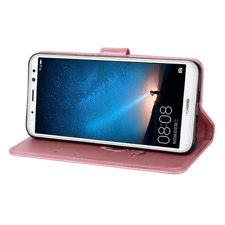 For Huawei Mate 10 Lite Rose Embossed Horizontal Flip Environmental PU Leather Case with Holder & Card Slots & Wallet