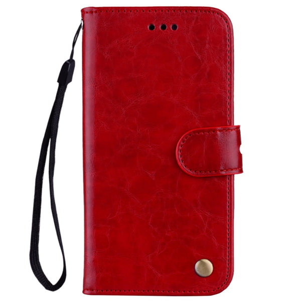 For Huawei P20 Business Style Oil Wax Texture Horizontal Flip Leather Case with Holder & Card Slots & Wallet
