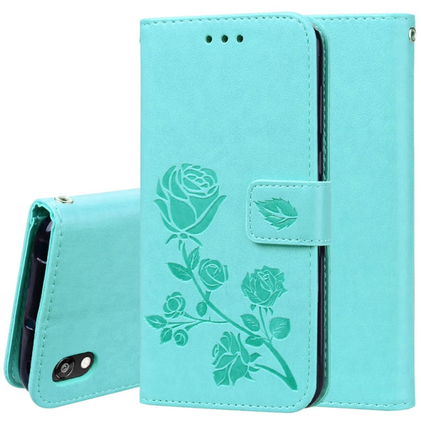 Rose Embossed Horizontal Flip PU Leather Case for Huawei Honor 8S / Y5 (2019), with Holder & Card Slots & Wallet