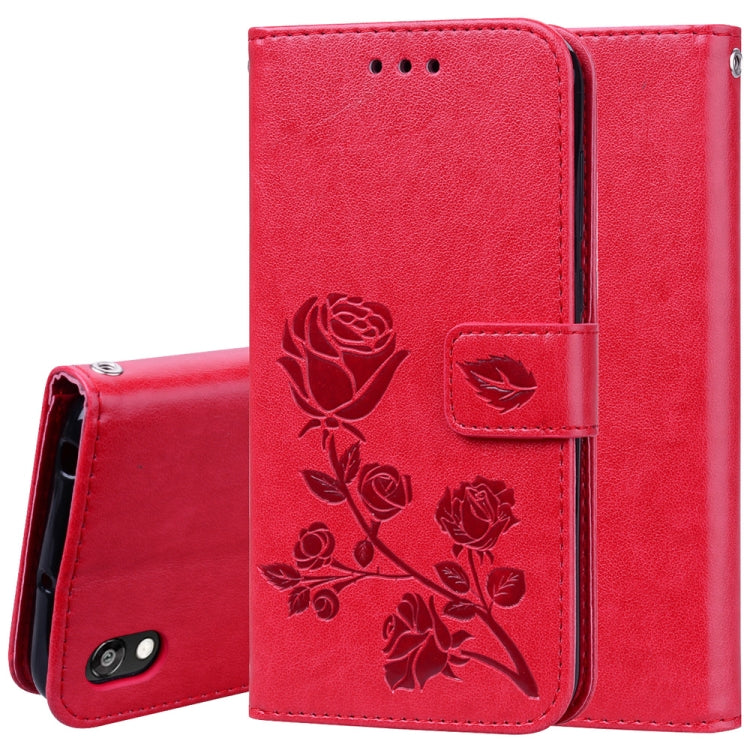 Rose Embossed Horizontal Flip PU Leather Case for Huawei Honor 8S / Y5 (2019), with Holder & Card Slots & Wallet