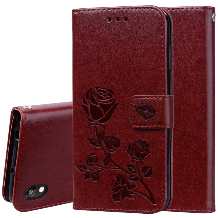 Rose Embossed Horizontal Flip PU Leather Case for Huawei Honor 8S / Y5 (2019), with Holder & Card Slots & Wallet