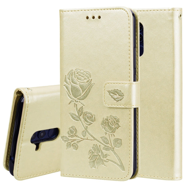 Rose Embossed Horizontal Flip PU Leather Case for Huawei Mate 20 Lite, with Holder & Card Slots & Wallet