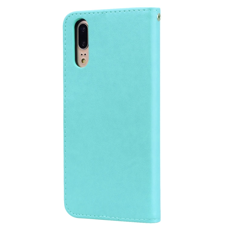 Rose Embossed Horizontal Flip PU Leather Case for Huawei P20, with Holder & Card Slots & Wallet