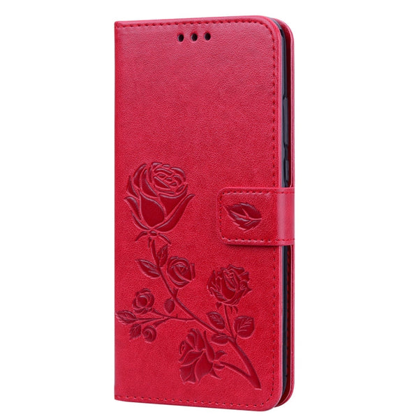 Rose Embossed Horizontal Flip PU Leather Case for Huawei Y9 (2019), with Holder & Card Slots & Wallet