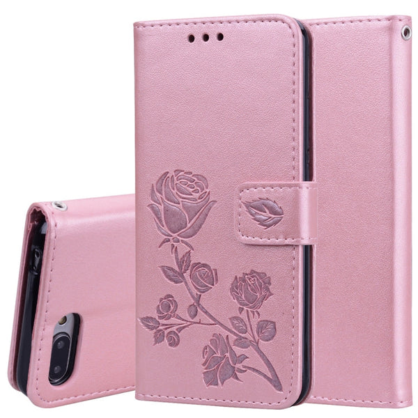 Rose Embossed Horizontal Flip PU Leather Case for Huawei Honor 10 Lite, with Holder & Card Slots & Wallet
