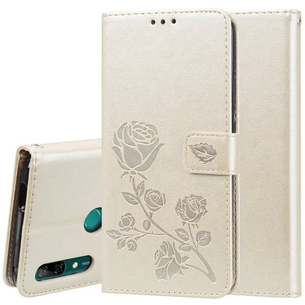 Rose Embossed Horizontal Flip PU Leather Case for Huawei P Smart Z, with Holder & Card Slots & Wallet