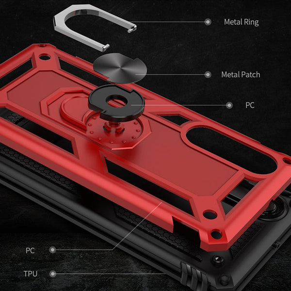 Armor Shockproof TPU + PC Protective Case for Huawei P30, with 360 Degree Rotation Holder