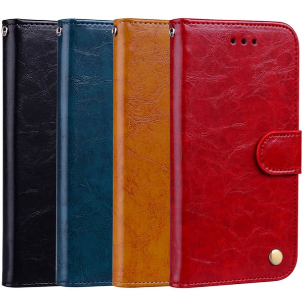Business Style Oil Wax Texture Horizontal Flip Leather Case for Huawei Honor 10, with Holder & Card Slots & Wallet