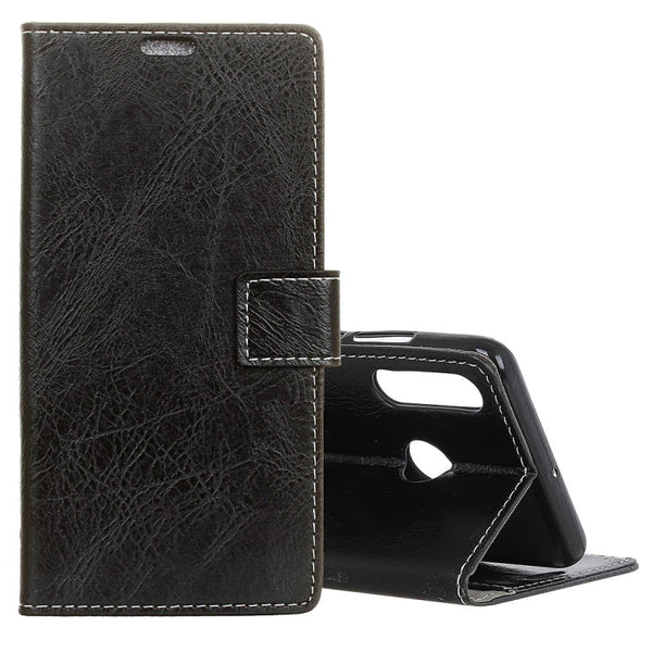Retro Crazy Horse Texture Horizontal Flip Leather Case for Huawei P30 Lite, with Wallet & Holder & Card Slots & Photo Frame