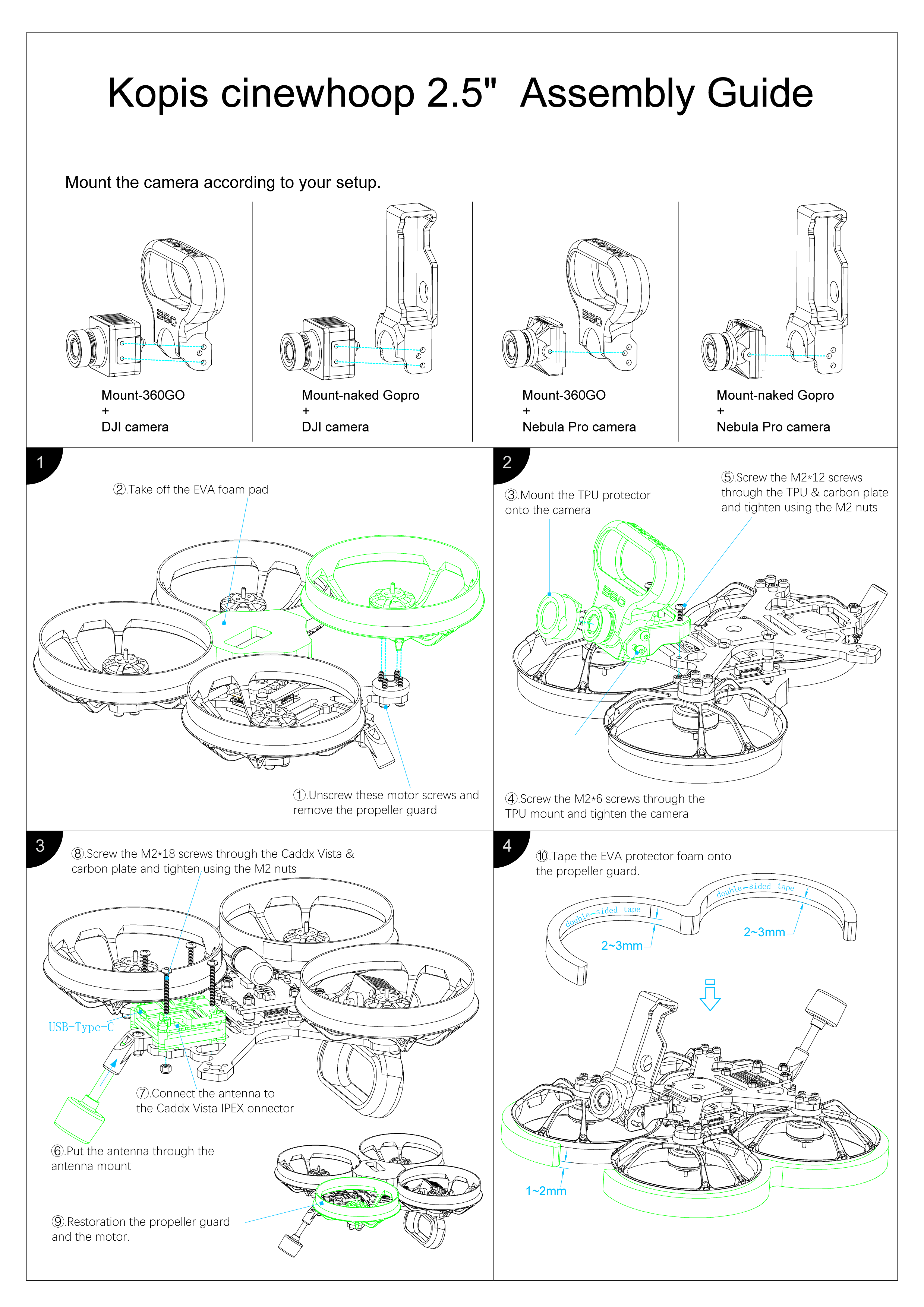 Holybro Kopis CineWhoop 2.5" Quadcopter Frame Kit