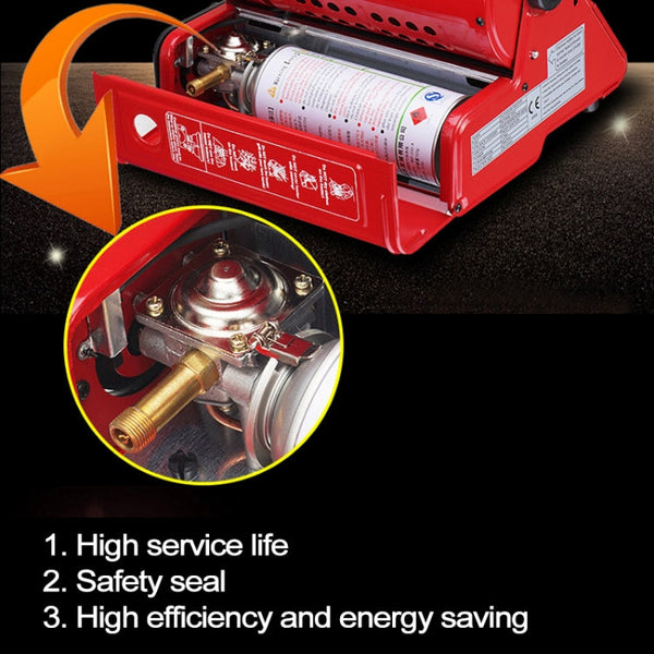 Multifunctional Portable Outdoor Camping Trip Gas Heater Gas Stove Burner, Powered by Dual Gas Tank (Not Included)