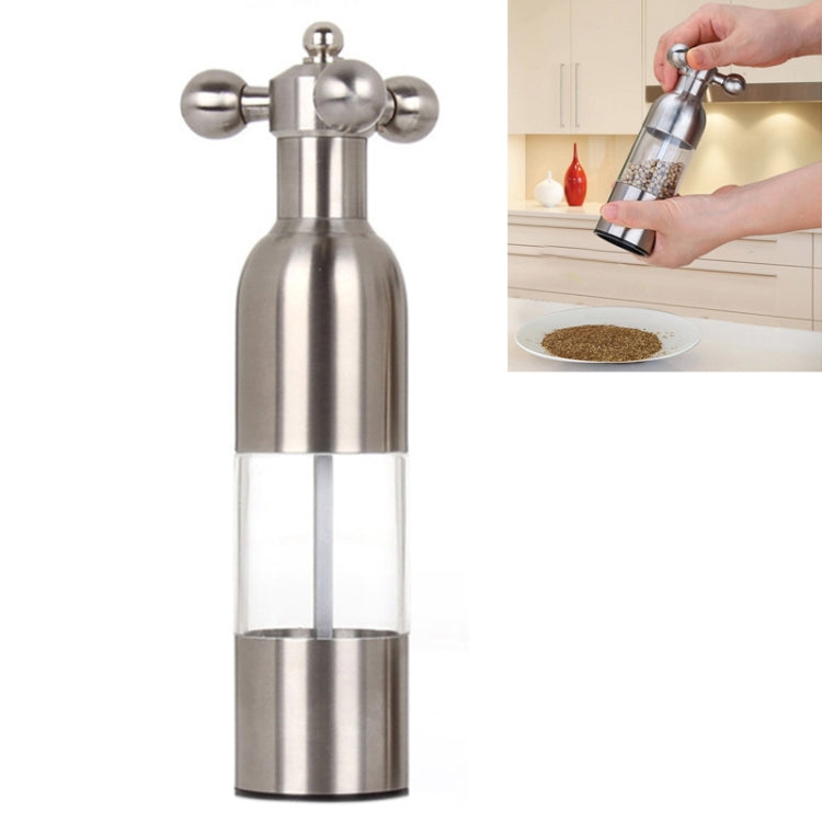 MICLAN Stainless Steel 304 Rudder Shape Grinder Pepper Grinding Machine, Size : S, S