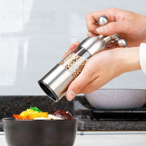 MICLAN Stainless Steel 304 Rudder Shape Grinder Pepper Grinding Machine, Size : S, S