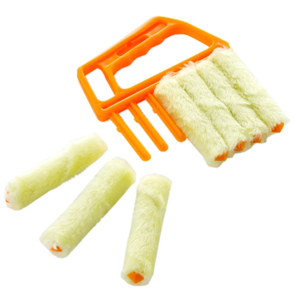 Microfiber Blinds Cleaning Brush Slat Dust Cleaner Clip Window Air Conditioner Duster