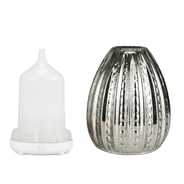 100ml Creative Vase Shape Aromatherapy Machine 3D Glass Humidifier Automatic Alcohol Sprayer with Colorful LED Lamp, 3D Glass Humidifier