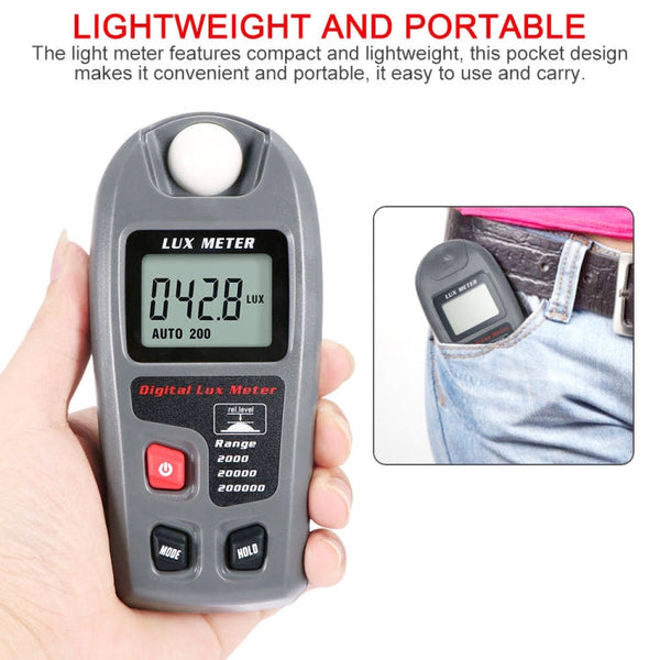 MT-30 LCD Portable Digital Light Lux Meter for Factory / School / House Various Occasion, Range: 0.1-200,000 Lux