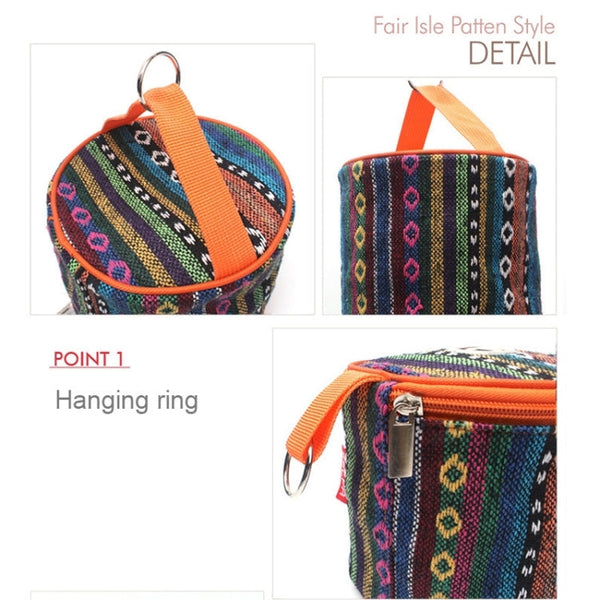 Outdoor Camping Foldable Ethnic Style Cloth Tissue Case Storage Bag, Size: 14.5*13 cm