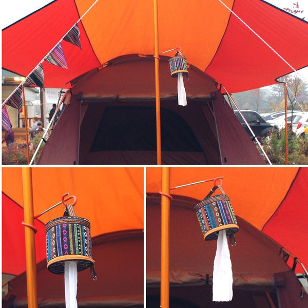 Outdoor Camping Foldable Ethnic Style Cloth Tissue Case Storage Bag, Size: 14.5*13 cm