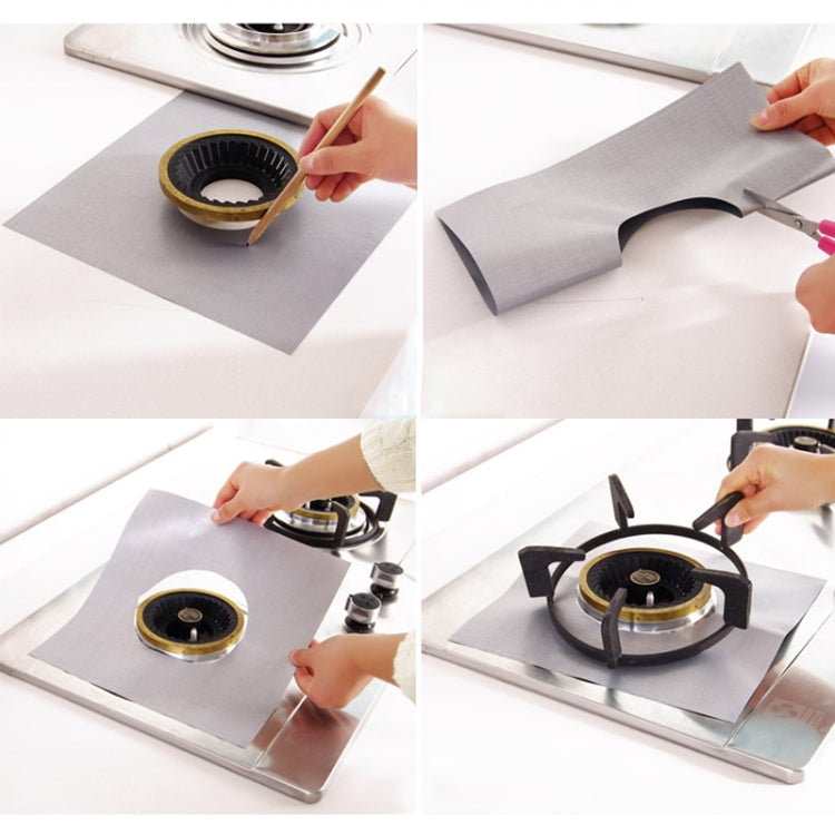 4 PCS Gas Furnace Surface Ultra-thin Fibre Material Stovetop Protective Cleaning Pad, Size: 27*27 cm (Black), 4 PCS