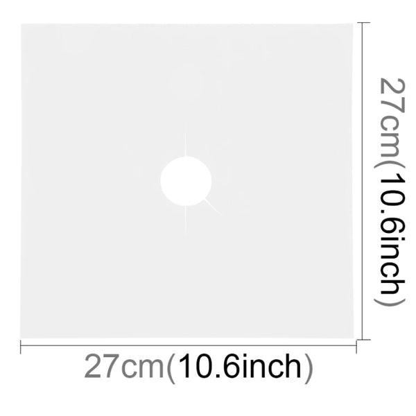 4 PCS Gas Furnace Surface Ultra-thin Fibre Material Stovetop Protective Cleaning Pad, Size: 27*27 cm (Silver), 4 PCS