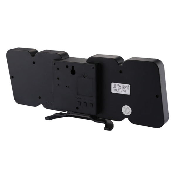 Modern 3D LED Sound Control Colorful Digital Alarm Clock Adjust Brightness Electronic Wall Glowing Hanging Clock with Remote Control