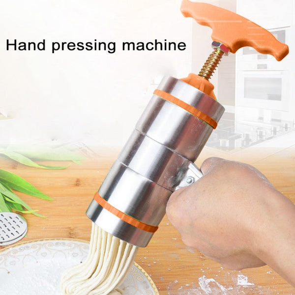 4 Molds Household Manually Small Stainless Steel Pressing Style Handhold Noodle Machine, 4 Molds