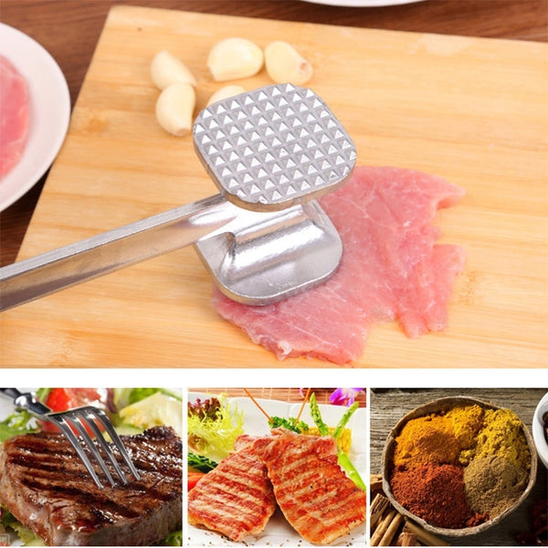 Aluminum Alloy Loose Tenderizers Meat Hammer Steak Pork Kitchen Tools, Large Size: 6.5 x 25.0cm, Large Size: 6.5 x 25.0cm