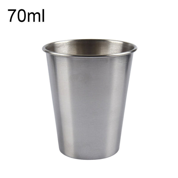 70ml Single Wall Electropolished Stainless Steel Brief Wine Cup(Silver), 70ml