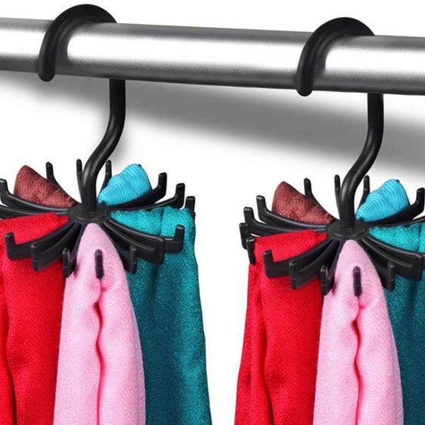 20 Claws 360 Degree Rotatable Tie Rack Belt Scarf Hanger Holder, Size: S