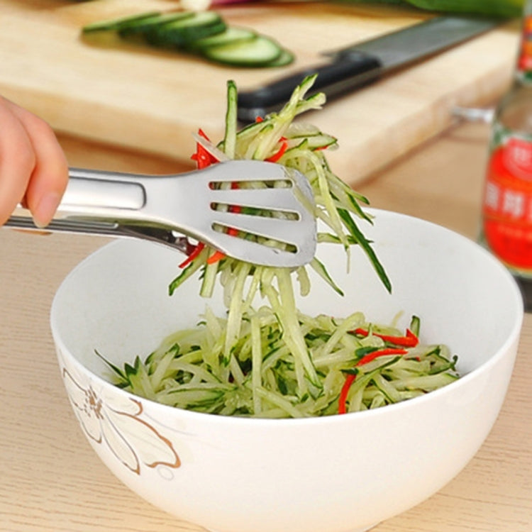 Stainless Steel Barbecue Steak Clip Tongs BBQ Roasting Shovels Leak Steak Shovel Spatula Food Clamp Bread Clips, Length: 24cm, 24cm