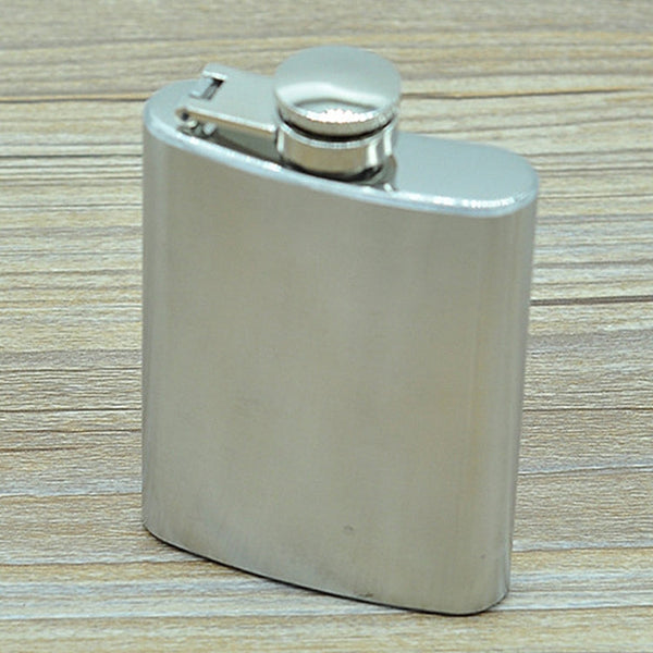 100ml(3.5oz)  Pocket Flagon Outdoor Sports Flat Liquor Flask Camping Ultralight Portable Wearproof Wine Pot(Silver), 100ml(3.5oz)