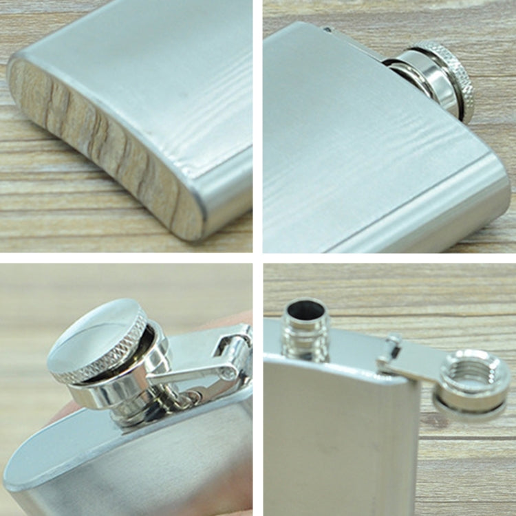 100ml(3.5oz)  Pocket Flagon Outdoor Sports Flat Liquor Flask Camping Ultralight Portable Wearproof Wine Pot(Silver), 100ml(3.5oz)