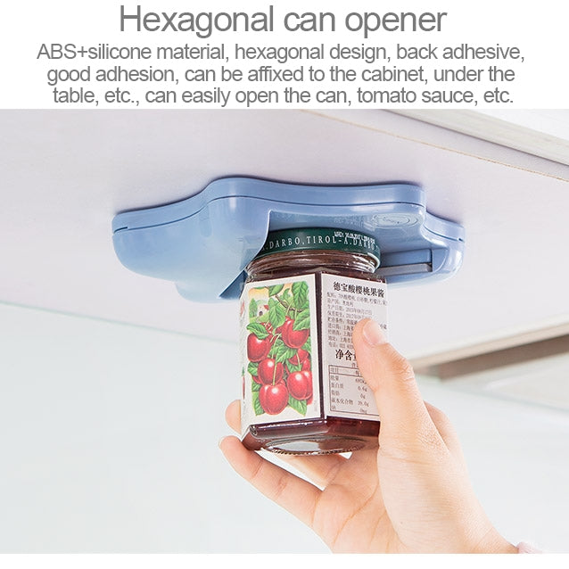 Effortless Bottle Can Opener Under the Kitchen Cabinet Countertop Lid Remover