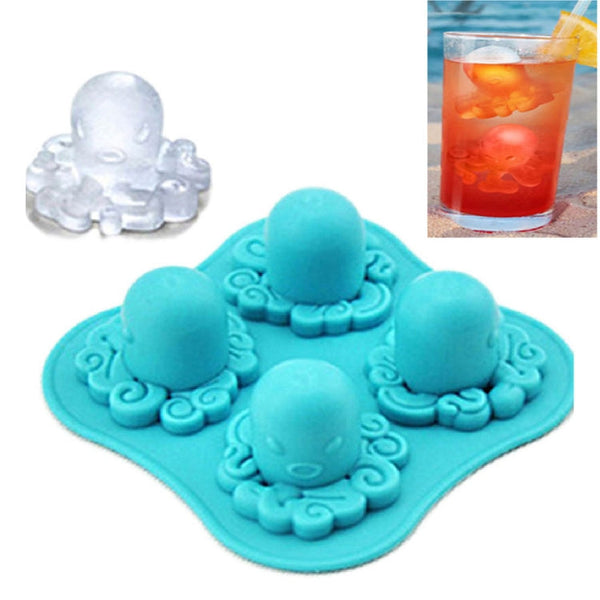 Adorable Octopus Mold Silicone Ice Cube Tools Ice Cream Cube Tray / Ice Mold, Octopus Shape