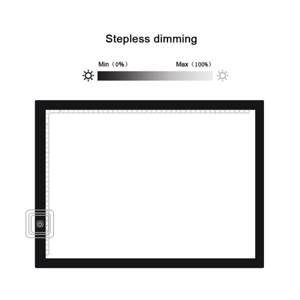 A3 Size 8W 5V LED Ultra-thin Stepless Dimming for Acrylic Copy Boards for Anime Sketch Drawing Sketchpad, with USB Cable, With USB Cable