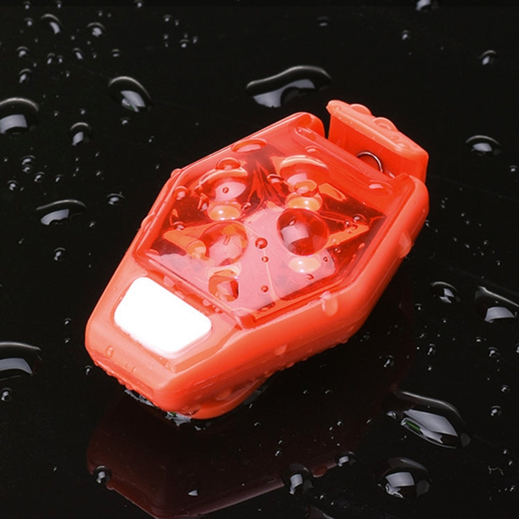 Multifunctional Outdoor Bicycling Running Warning Light Bicycle Taillight LED Back Clip Light, LED Back Clip Light(Red)